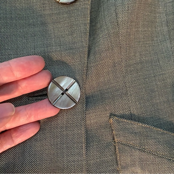 Vintage 1940s Forstmann Virgin Wool Grey Coat. Double Breasted. Size 4 or 6. - Picture 4 of 16